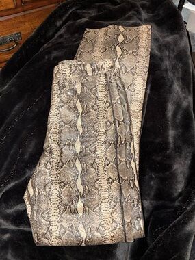 Harley Davidson Green Snakeskin Leather Pants